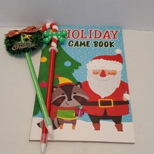 🎁Holiday Game Book with Festive Pens